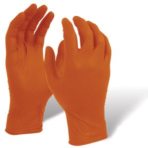  Orange Shield Heavy Duty Nitrile Glove with Diamond Grip